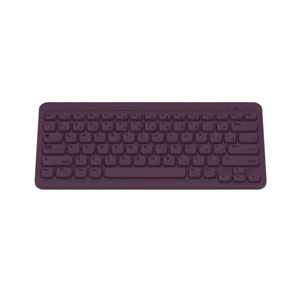 North Compact Square Key Wireless Keyboard Plum Purple Slim Portable Bluetooth